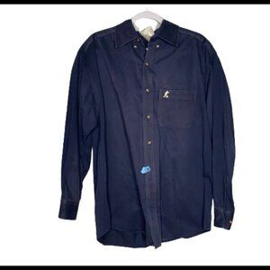 Vintage Walt Disney World Faded Blue Button Down Mickey Shirt
